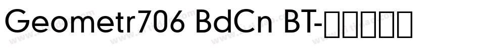 Geometr706 BdCn BT字体转换